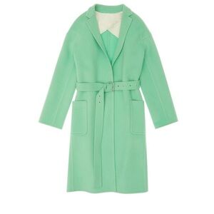 HELMUT LANG Belted Cash Coat (wool and cashmere pea coat)